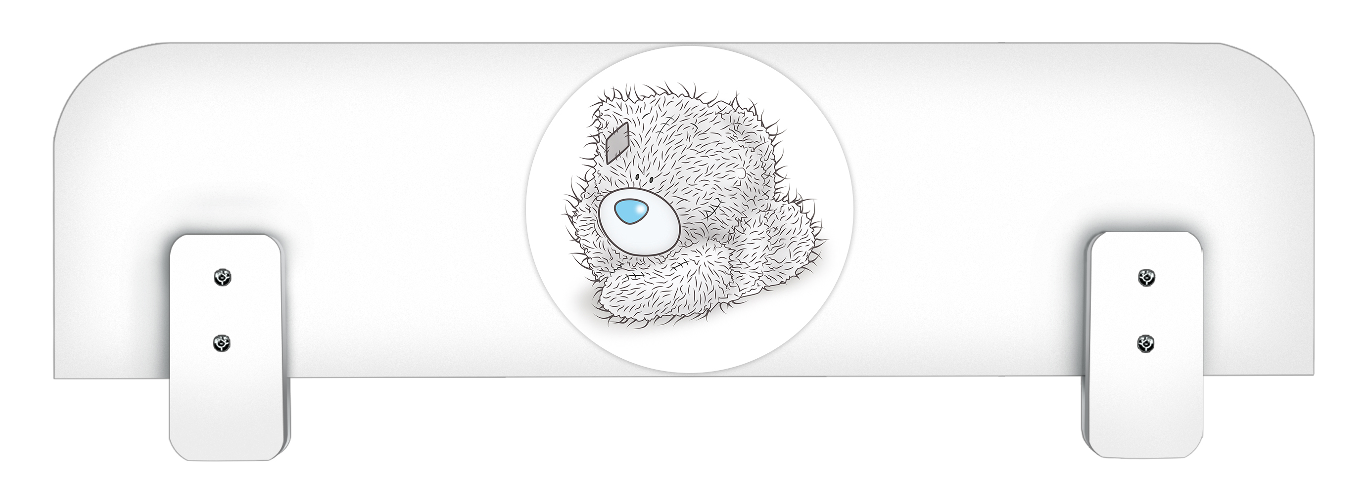 Бортик захисний для ліжка Тедді (під товщину бічної царги 16 мм) МАКСІ МЕБЛІ Білі гладкі (12021)