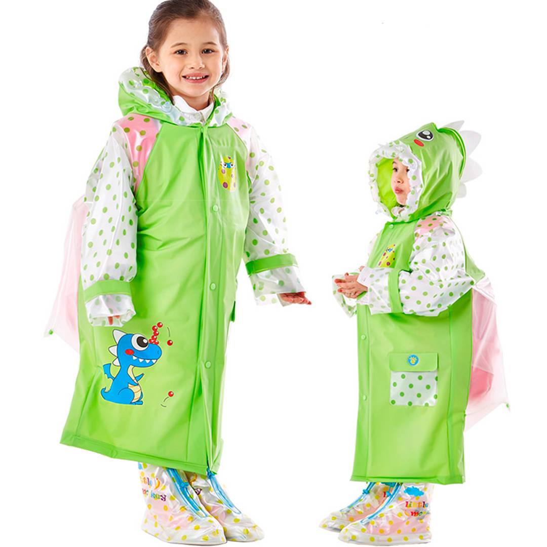 Плащ дощовик Дракон Jellys Зелені Зріст 120-140 см Рукав 55 см Унісекс (Д-1)