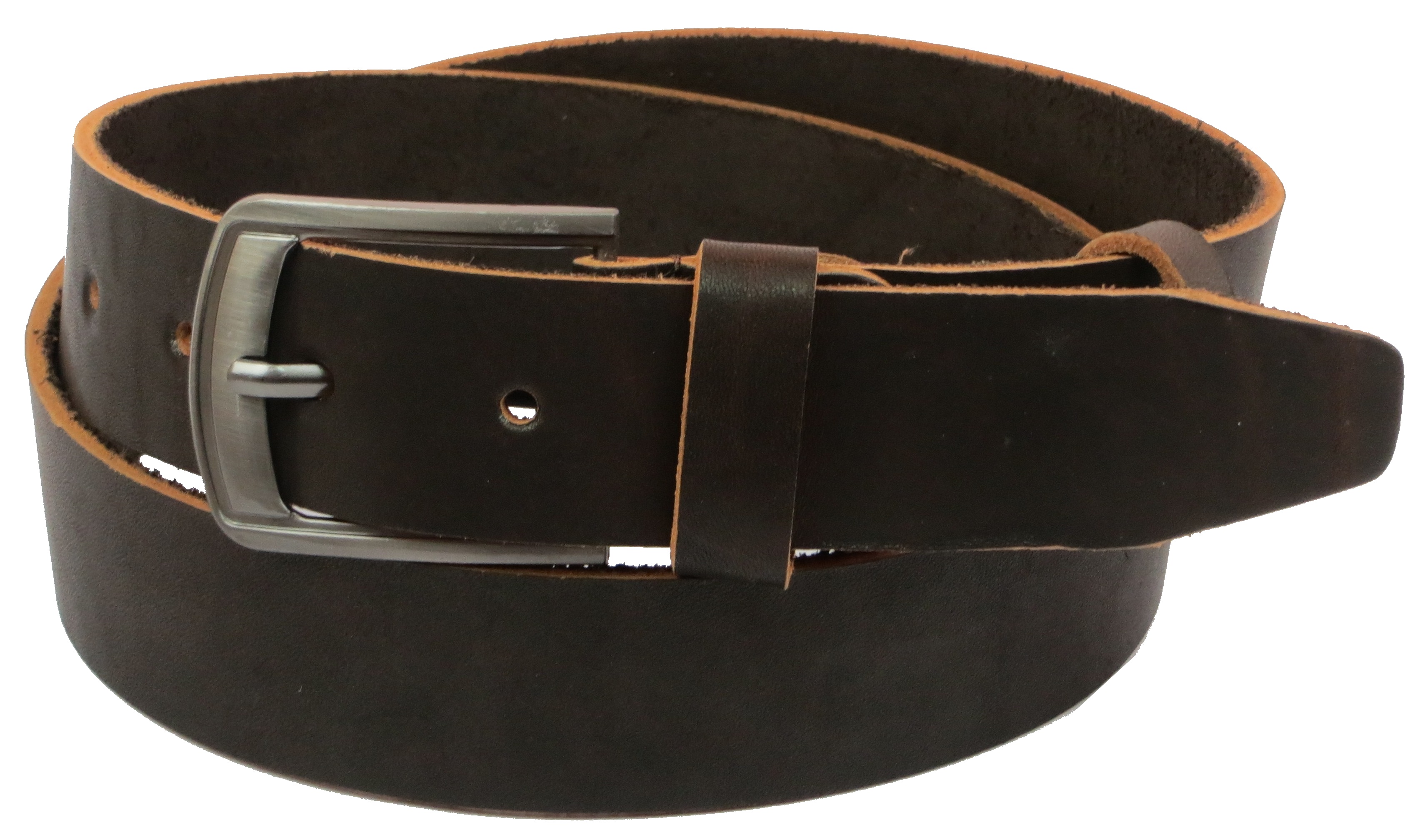 Шкіряний ремінь Skipper 110-130 x 3.8 см Коричневий (1136-38)