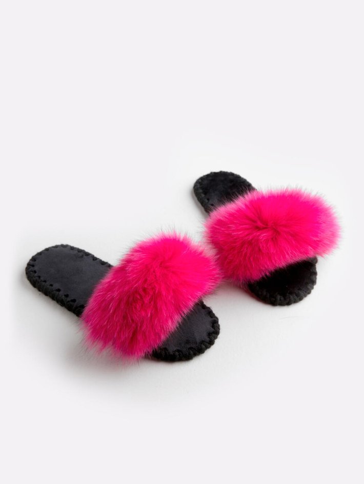 Домашні капці Family Story Пухнастики Дика Полуниця 32-33 Малиновий (p03-07k-33f)