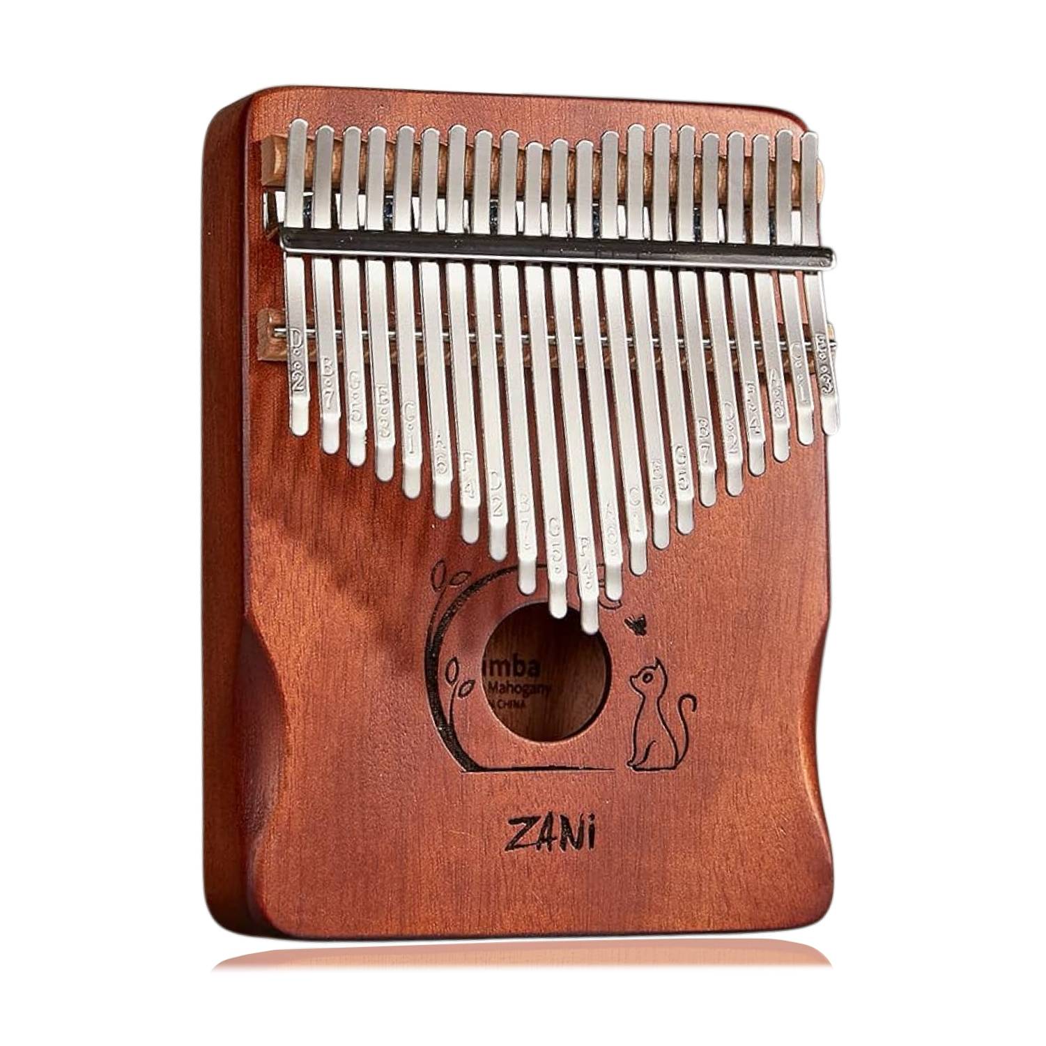 Калимба No Brand 21 нота пальчикове піаніно африканське ручної роботи з дерева 18х13х5,5 см Темно-коричневий (KL21-02