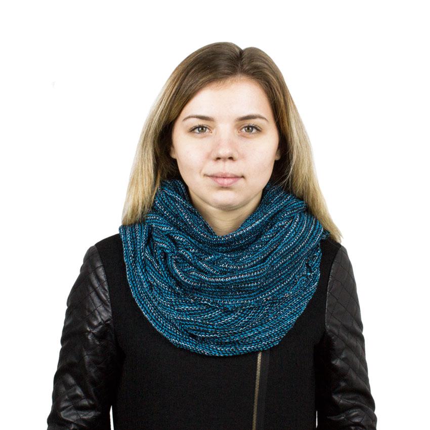 Снуд Kathmandu Infinity 170х65 см Бірюзовий чорний (24777)