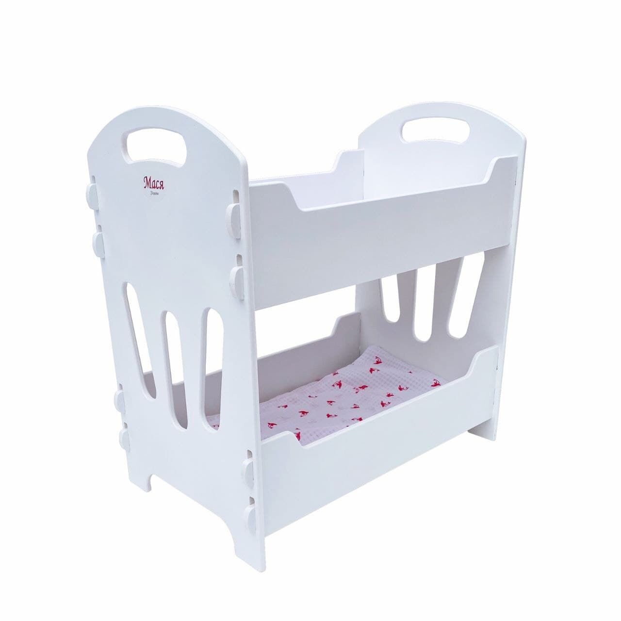 Іграшкове ліжко для ляльок Мася 49х30х50 см Білий (109219)