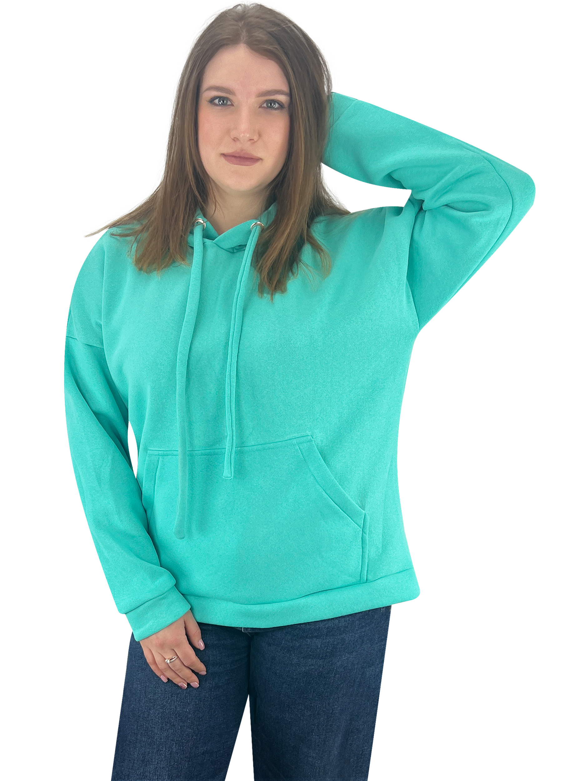 Худі жіночий Модельер 30345 46 Ментоловий (16191)