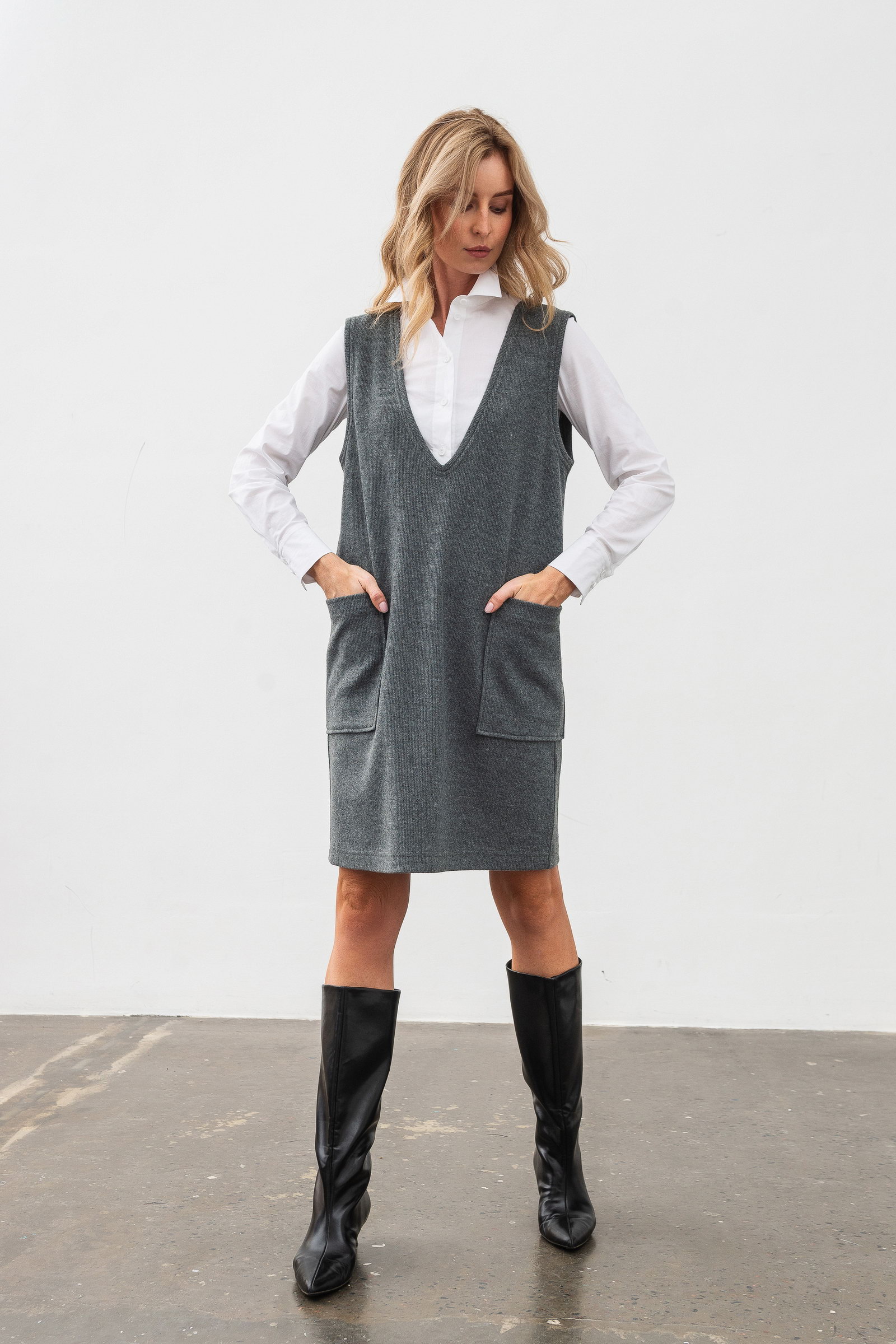 Сарафан Lesia Емелі 02 Сірий 54 (15051000054)