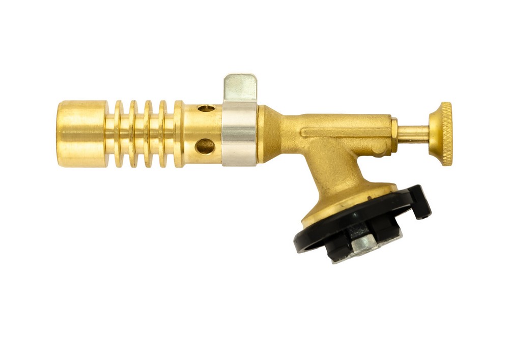 Пальник для газового балона MASTERTOOL GM Геліос Ø22 мм/1300°С латунь (44-5044)