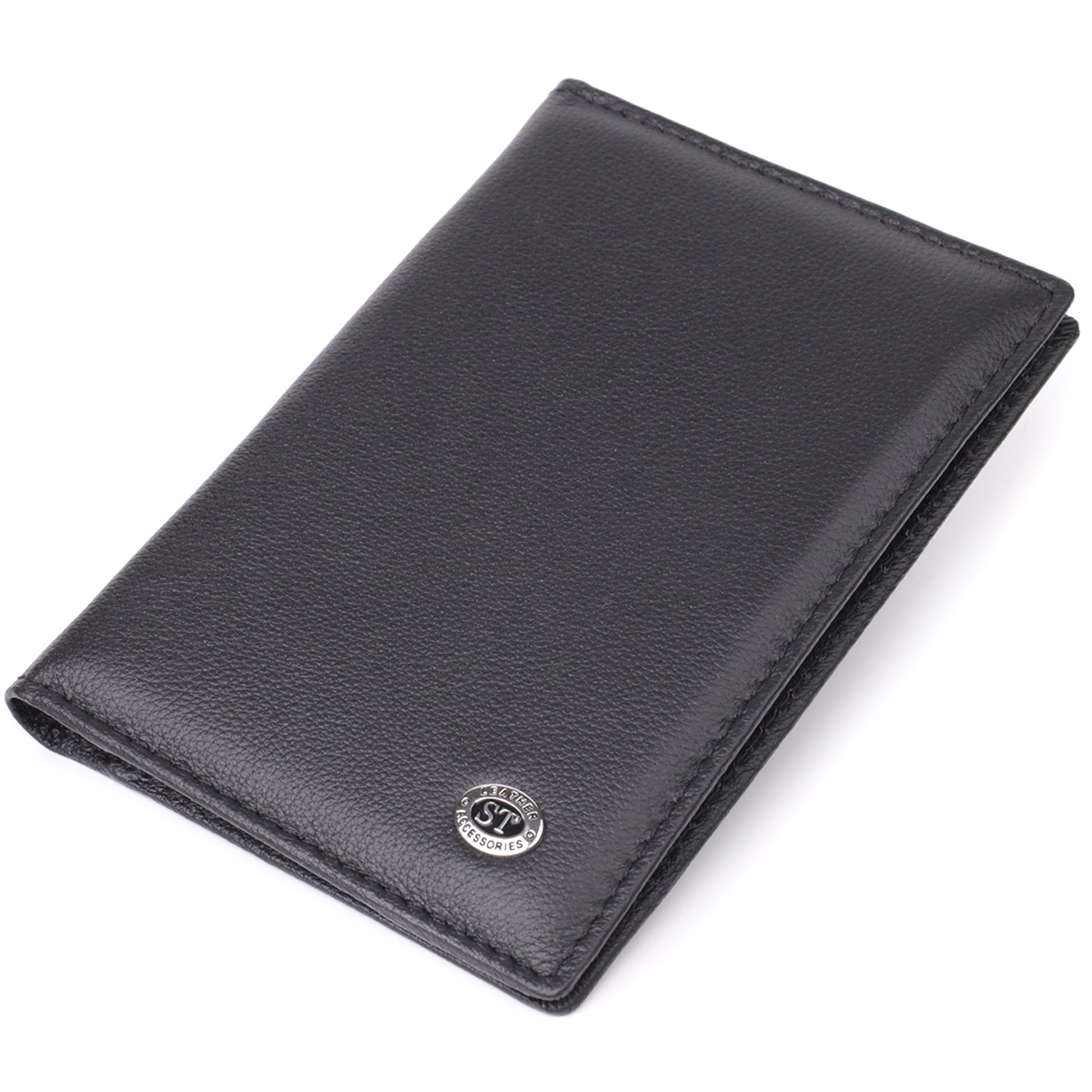 Обкладинка на паспорт універсального формату ST Leather 23078 9,5х13,5х1 см Чорний