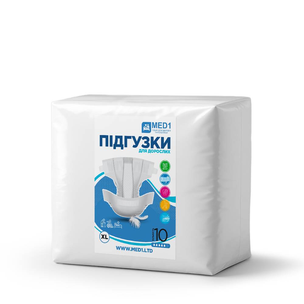 Підгузки для дорослих MED1 WC01 XL 10 шт