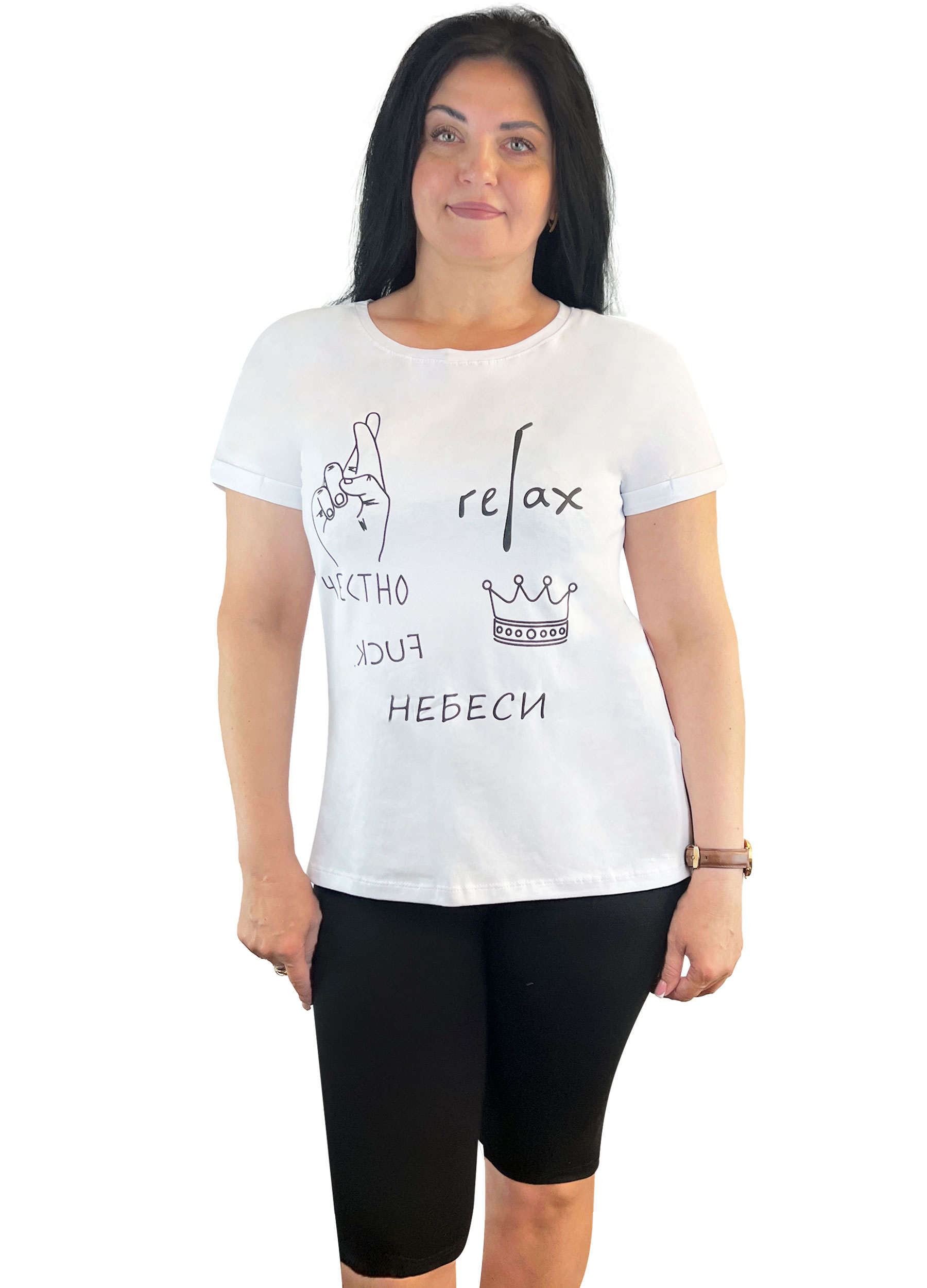 Футболка жіноча Жемчужина Стилей 25029 54 Білий (13881)