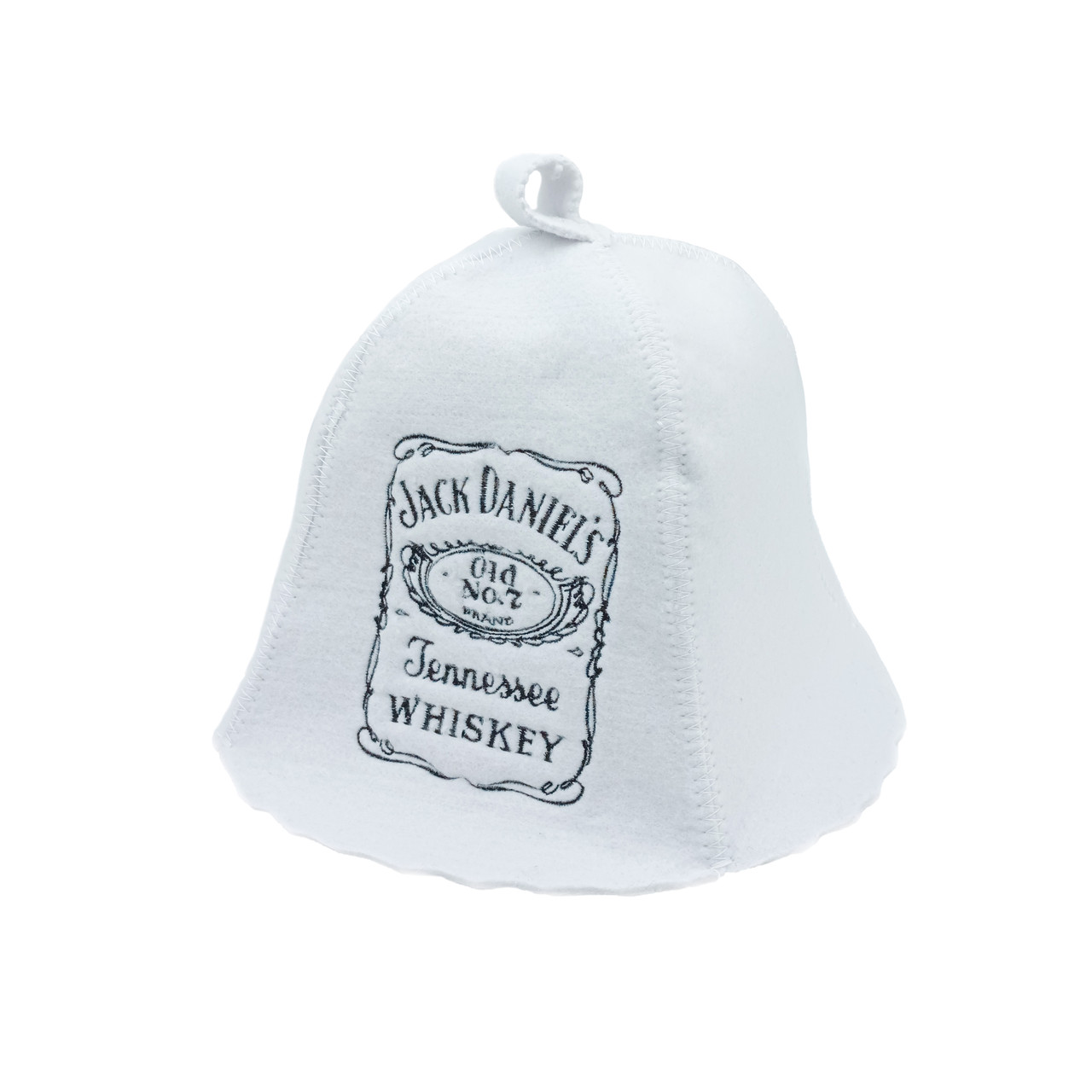 Лазнева шапка Luxyart Jack Daniels штучний фетр Оne size Білий (LA-759)