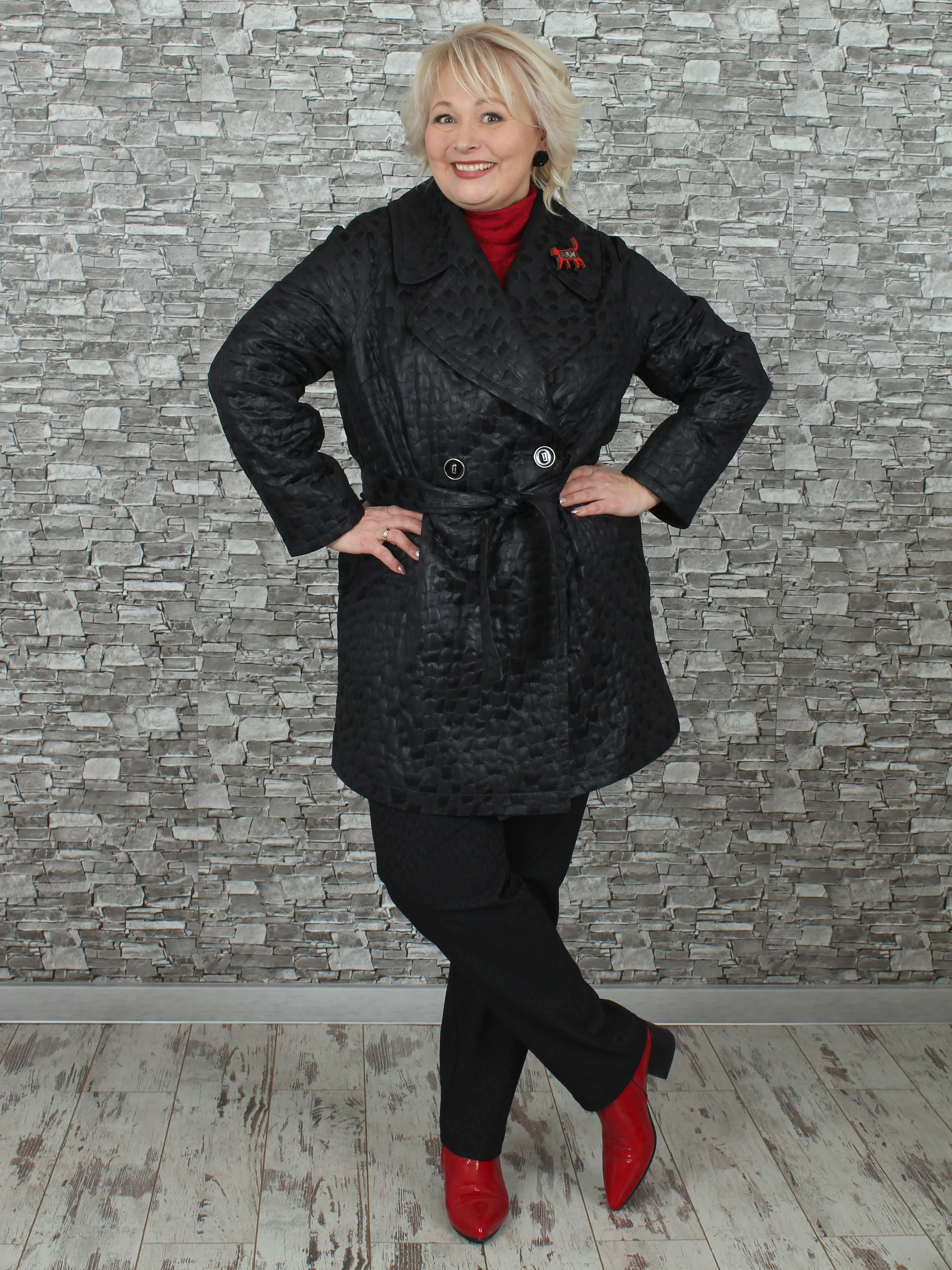 Пальто жіноче Nadin UA1607_1_54 Чорний 54