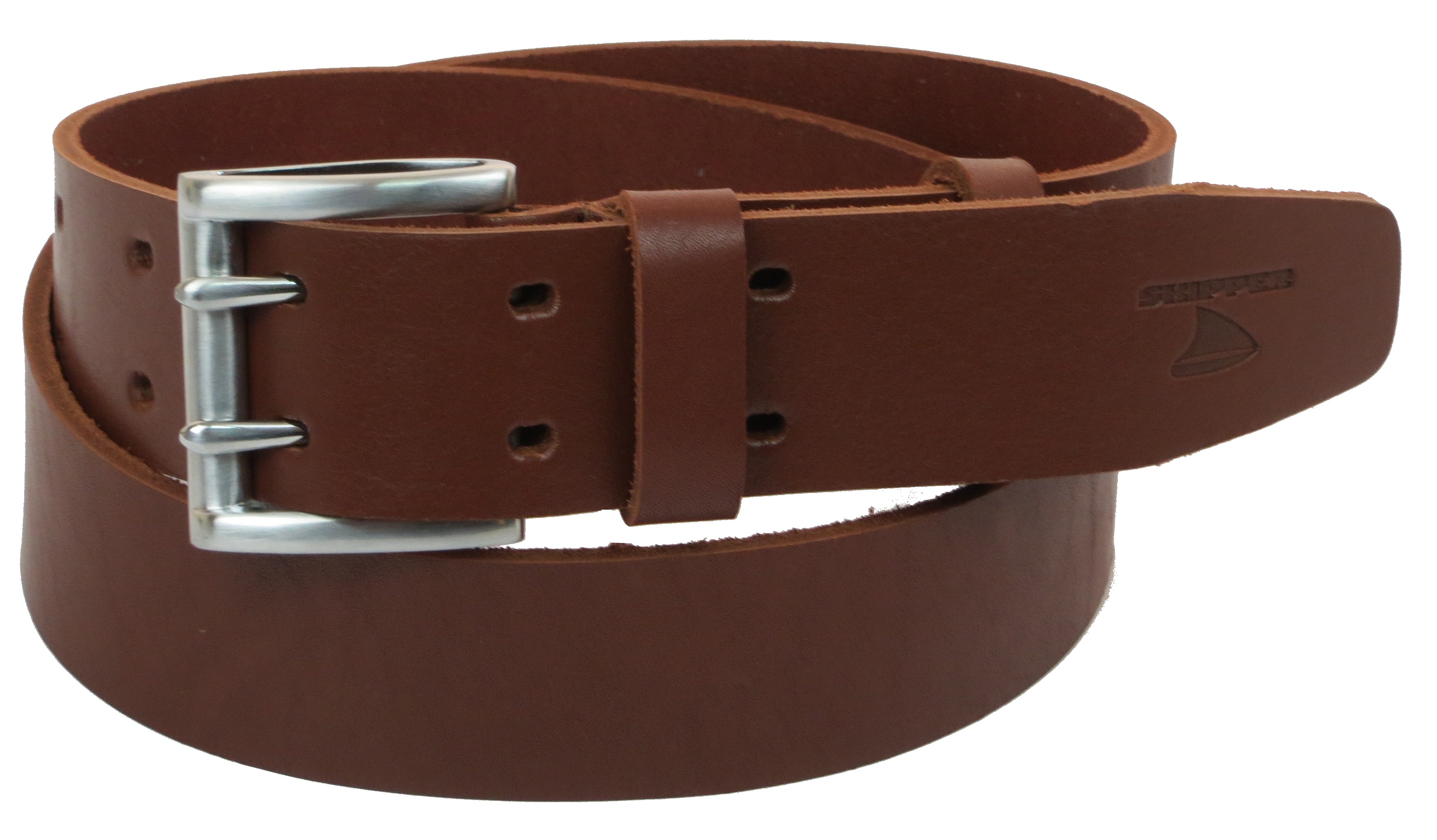 Шкіряний ремінь Skipper 110-130 x 4.5 см Коричневий (1175-45)