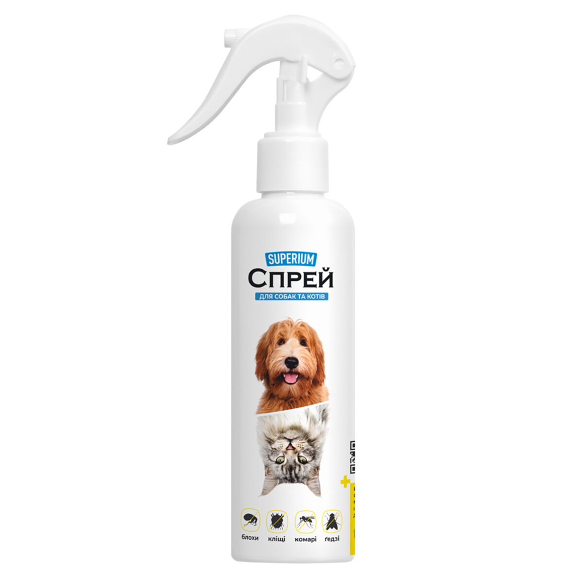 Спрей для котів та собак Collar Суперіум від бліх кліщів комарів та оводів 200 мл (Collar9155) (16131)