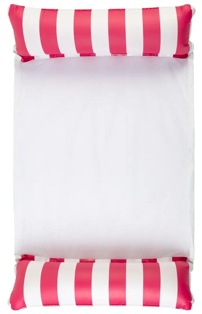 Водяний гамак надувний Livarno Home для плавання 120х72х17 см Червоно-білий (ian461195 red)