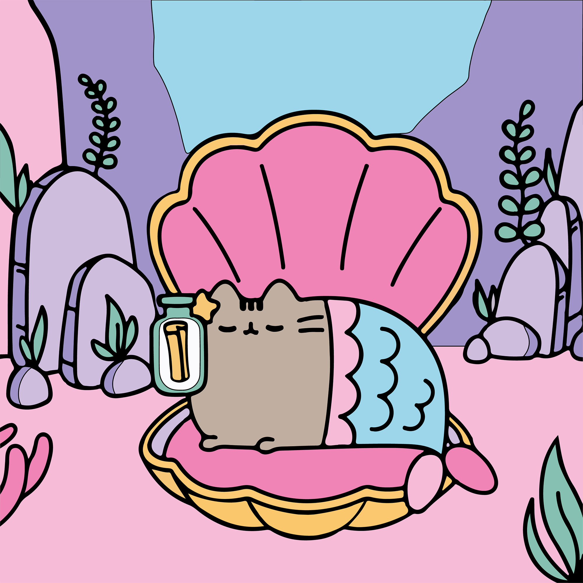 Картина за номерами Santi Пушин Русалонька 25х25 см Різнокольоровий (955030)