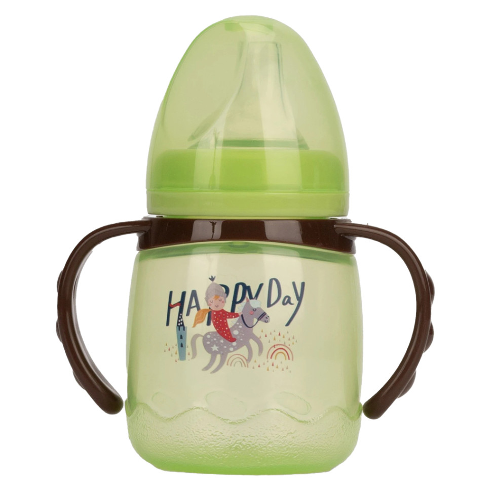 Поїльник з силіконовим носиком Mega Zayka MGZ-0314 (Green) 180 мл