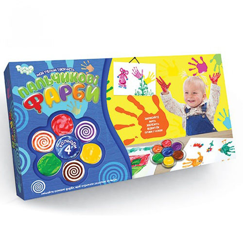 Пальчикові фарби Моя перша творчість 4 кольори Dankotoys (РК-02-02)