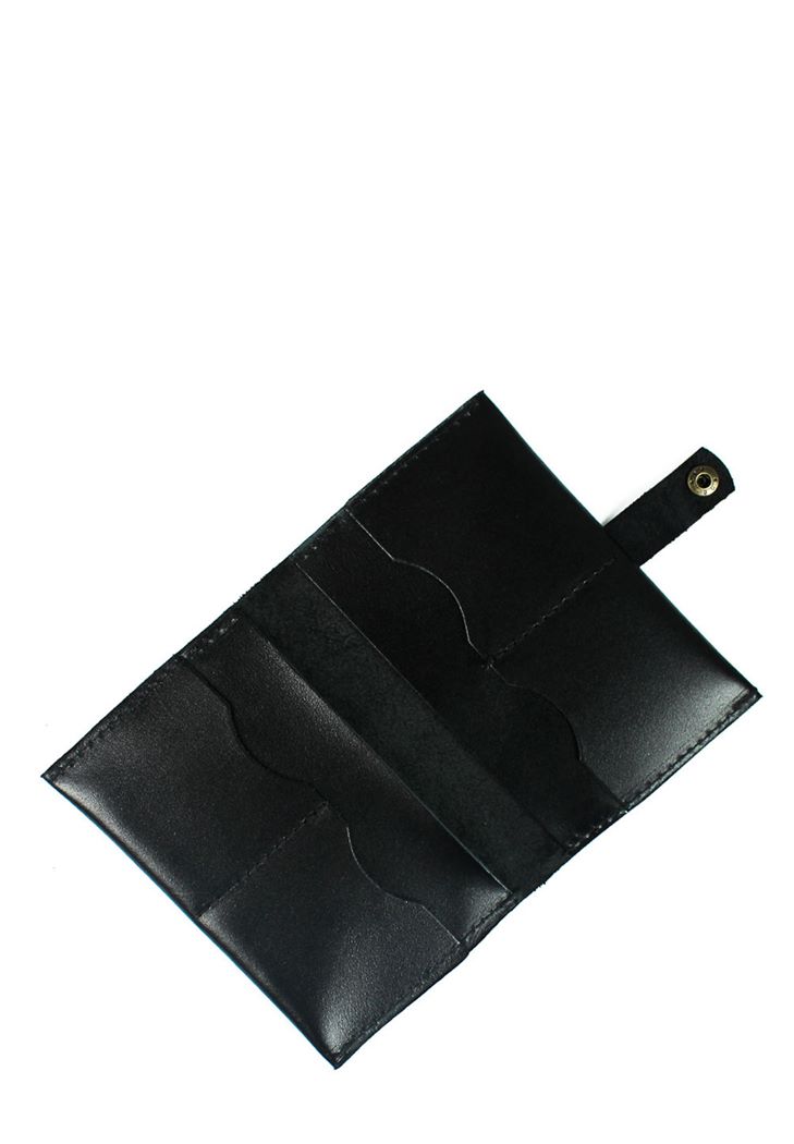 Шкіряна документниця чорна The Wings