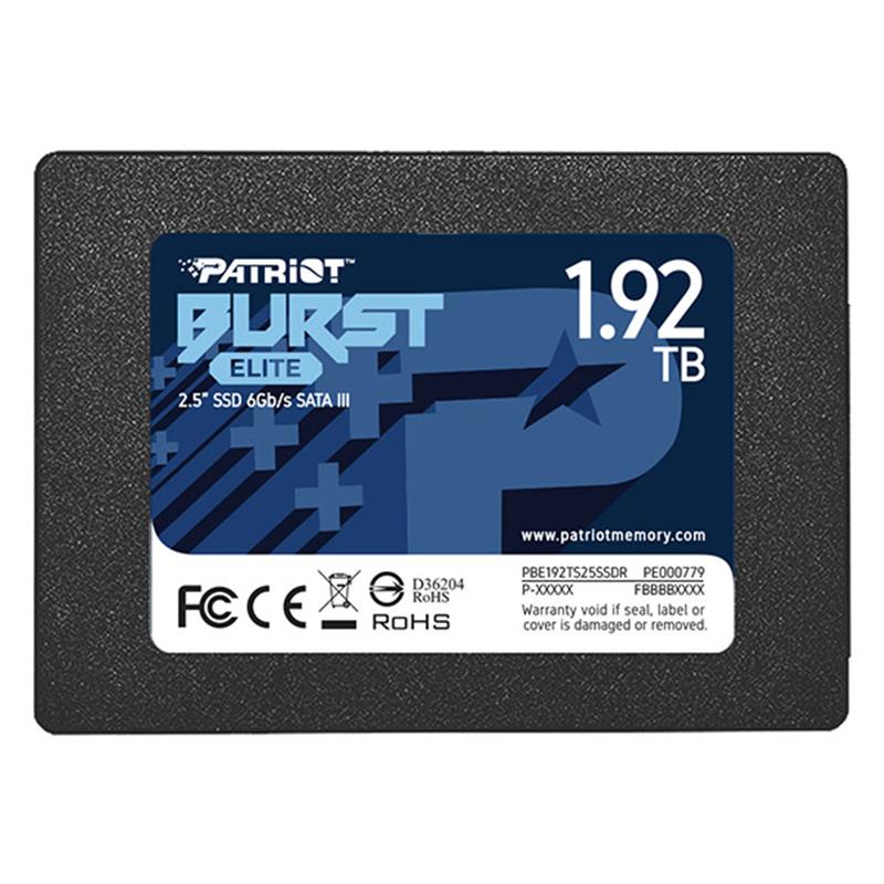 Накопичувач SSD 1.92TB Patriot Burst Elite 2.5" SATAIII TLC (PBE192TS25SSDR)
