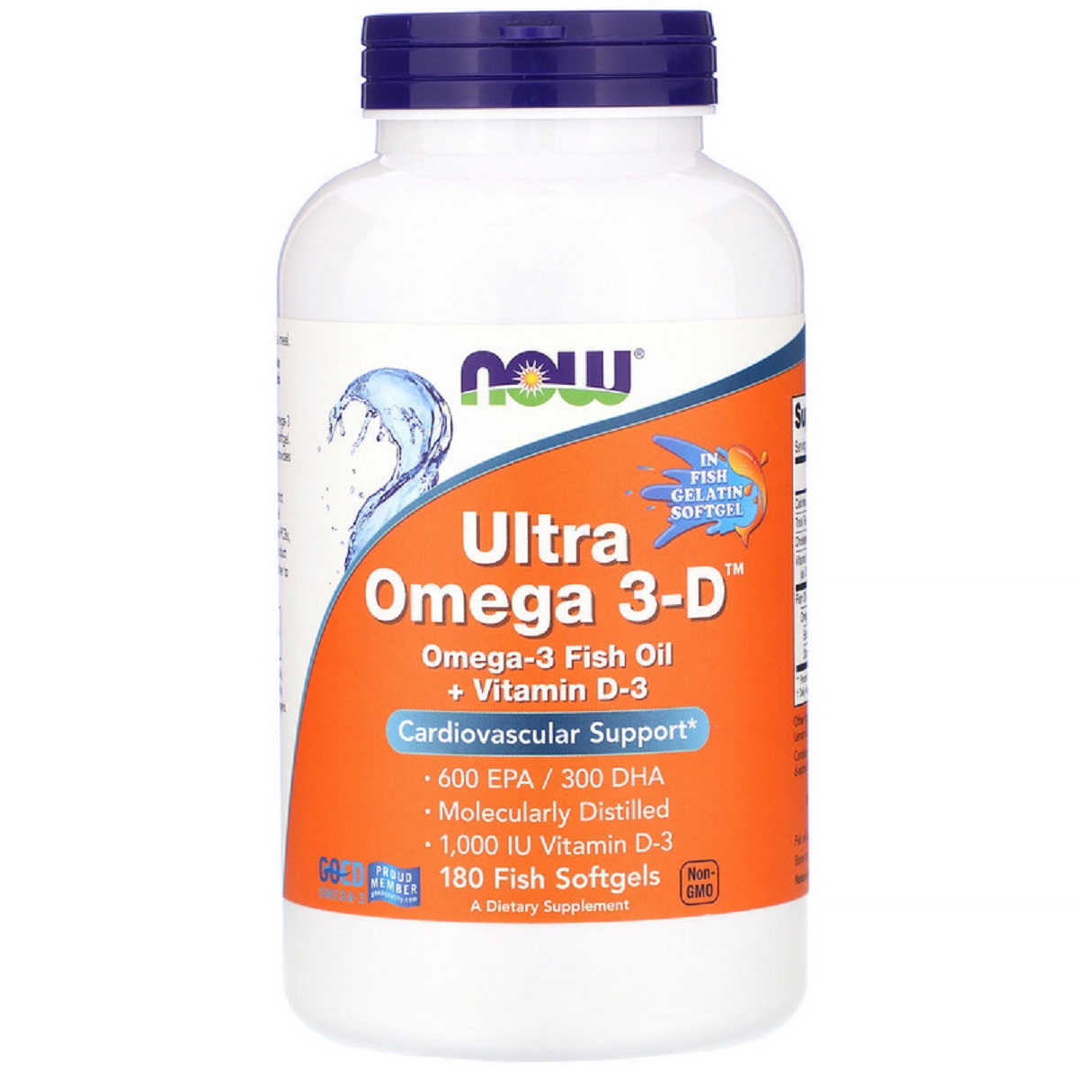 Ультра Омега 3 та Вітамін D, Ultra Omega 3-D, 180 Гелевих Капсул
