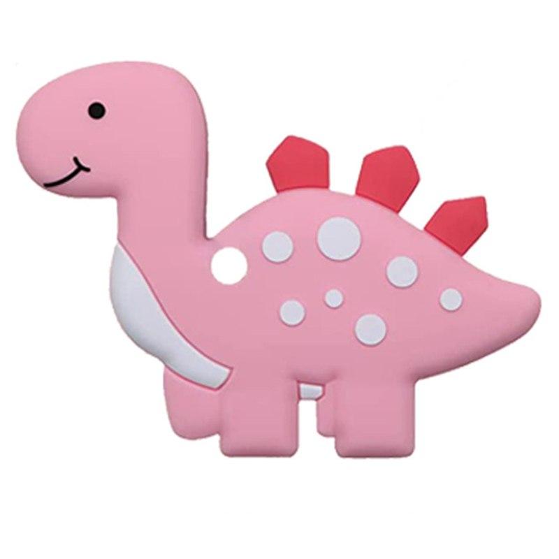 Силіконовий прорізувач-іграшка 2Life Динозавр Рожевий vol-12336