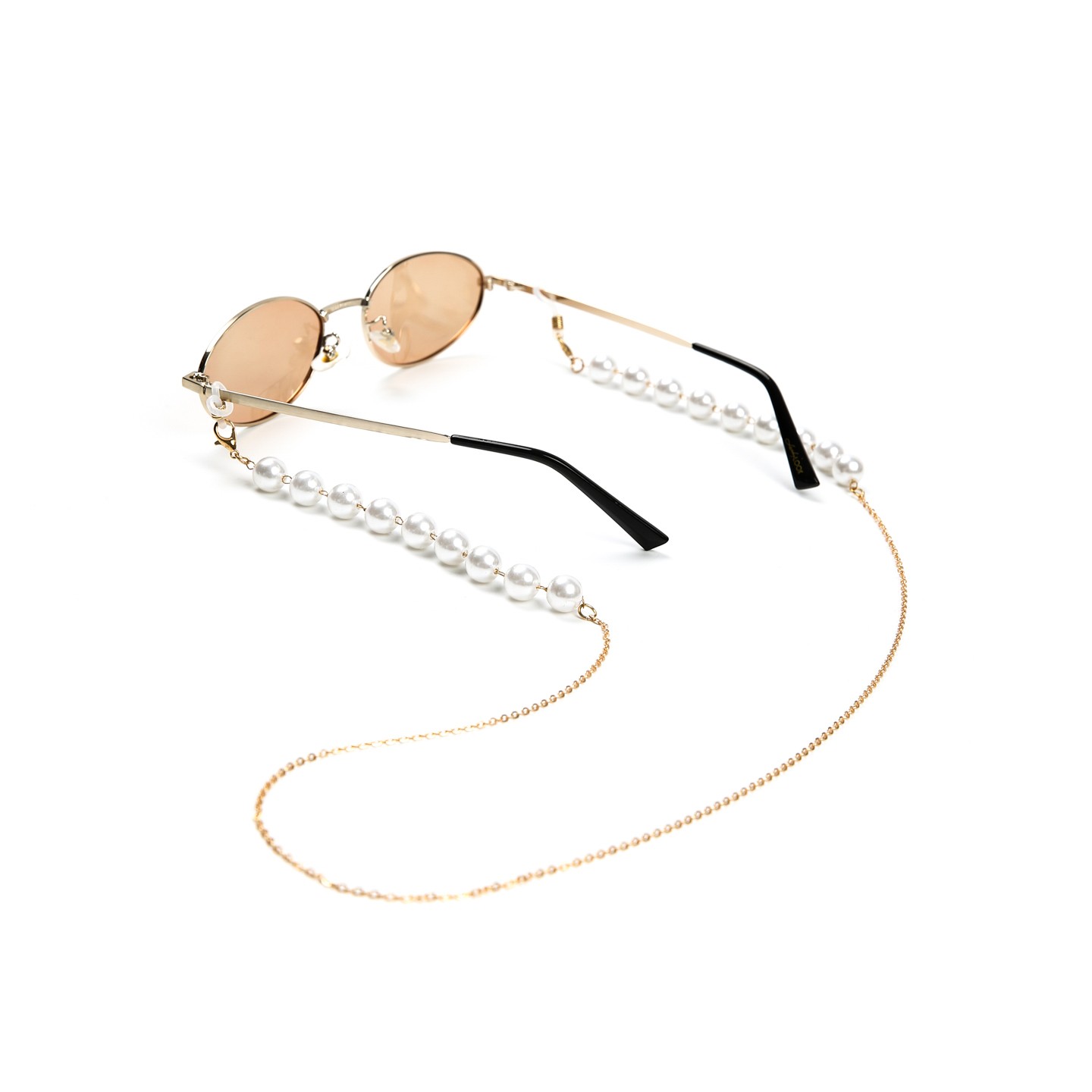 Ланцюжок для окулярів LuckyLOOK 83,2 см Біло-золотистий 776-272