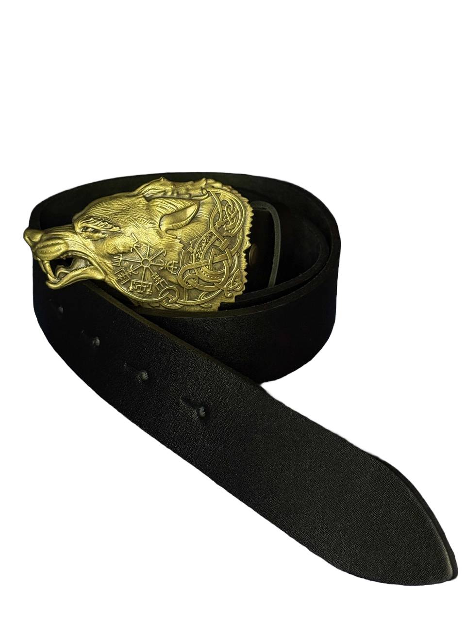 Ремінь з пряжкою Gorillas BBQ Фенрир латунь bb30 120 см Чорний (5252)