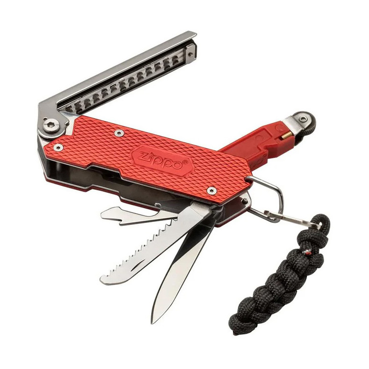 Ніж мультитул для аварійного розведення вогню Zippo Fire Starting Multi-Tool 7в1 Червоний (2007553)