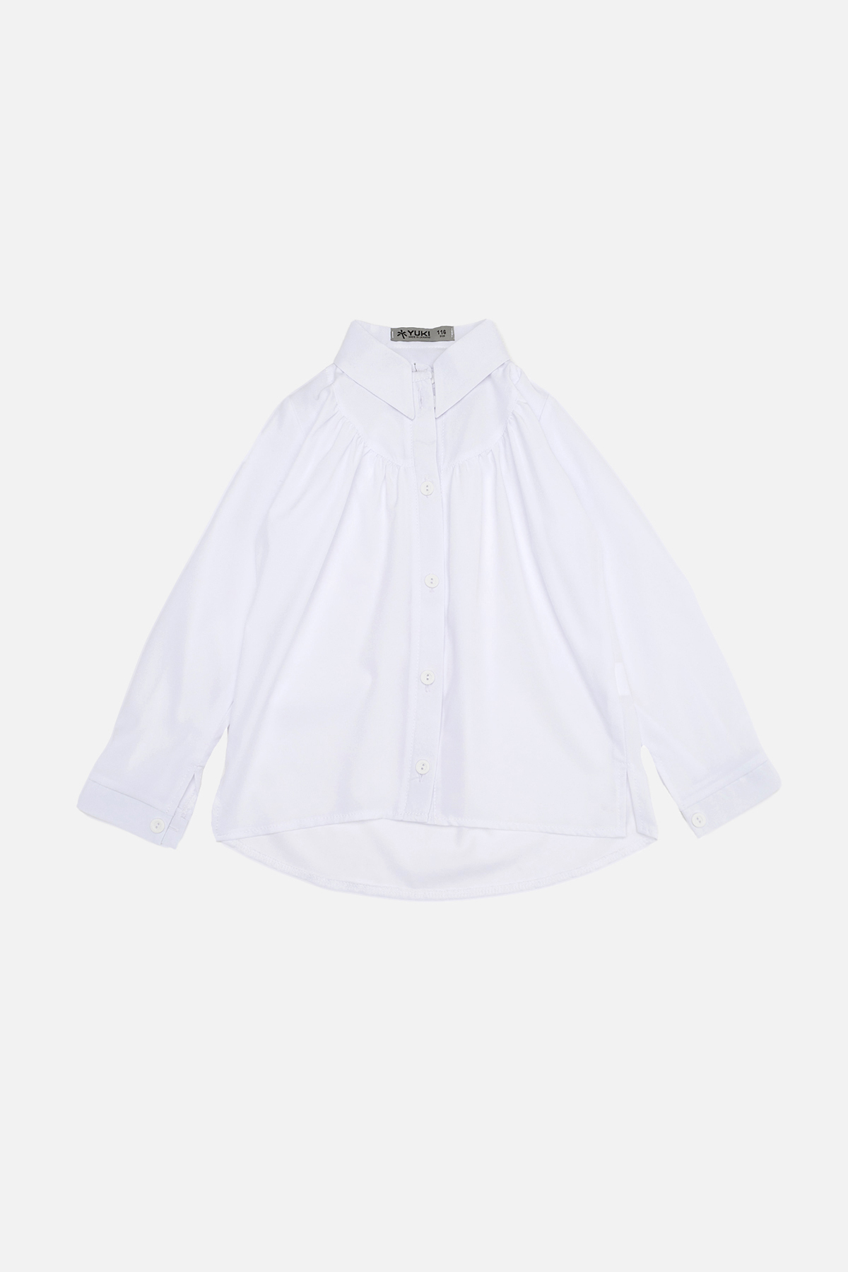 Блуза з довгим рукавом для дівчинки Yuki 116 см Білий ЦБ-00253493 (SKT001002146)