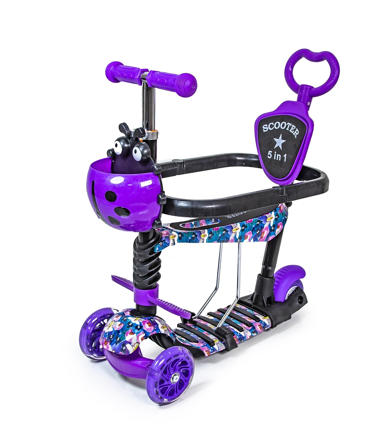Самокат Scale Sports Божа корівка 5в1 Violet (75773278)