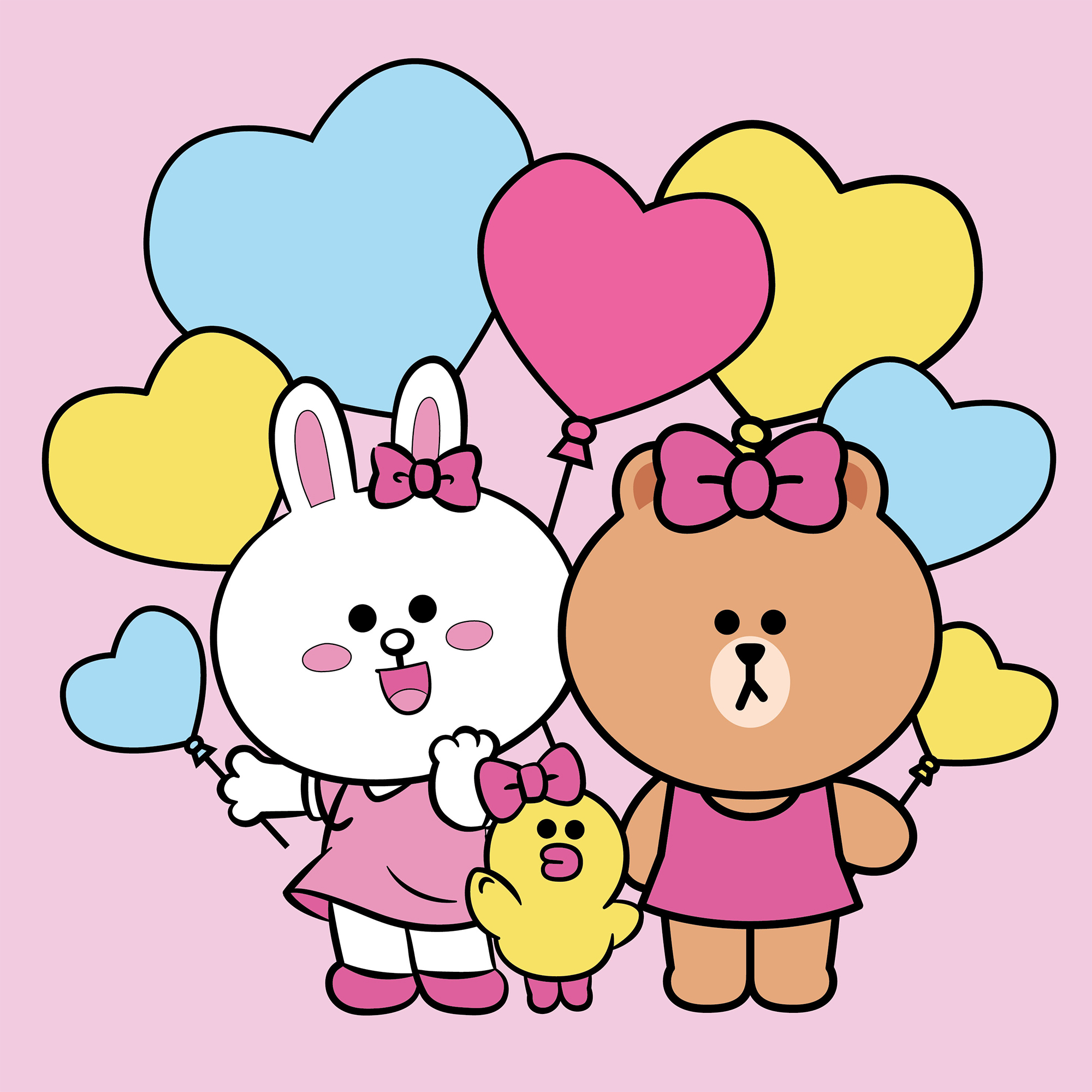 Картина за номерами Santi Лайн Френдс Коні Саллі Чоко та повітряні кульки 25х25 см Різнокольоровий (955017)