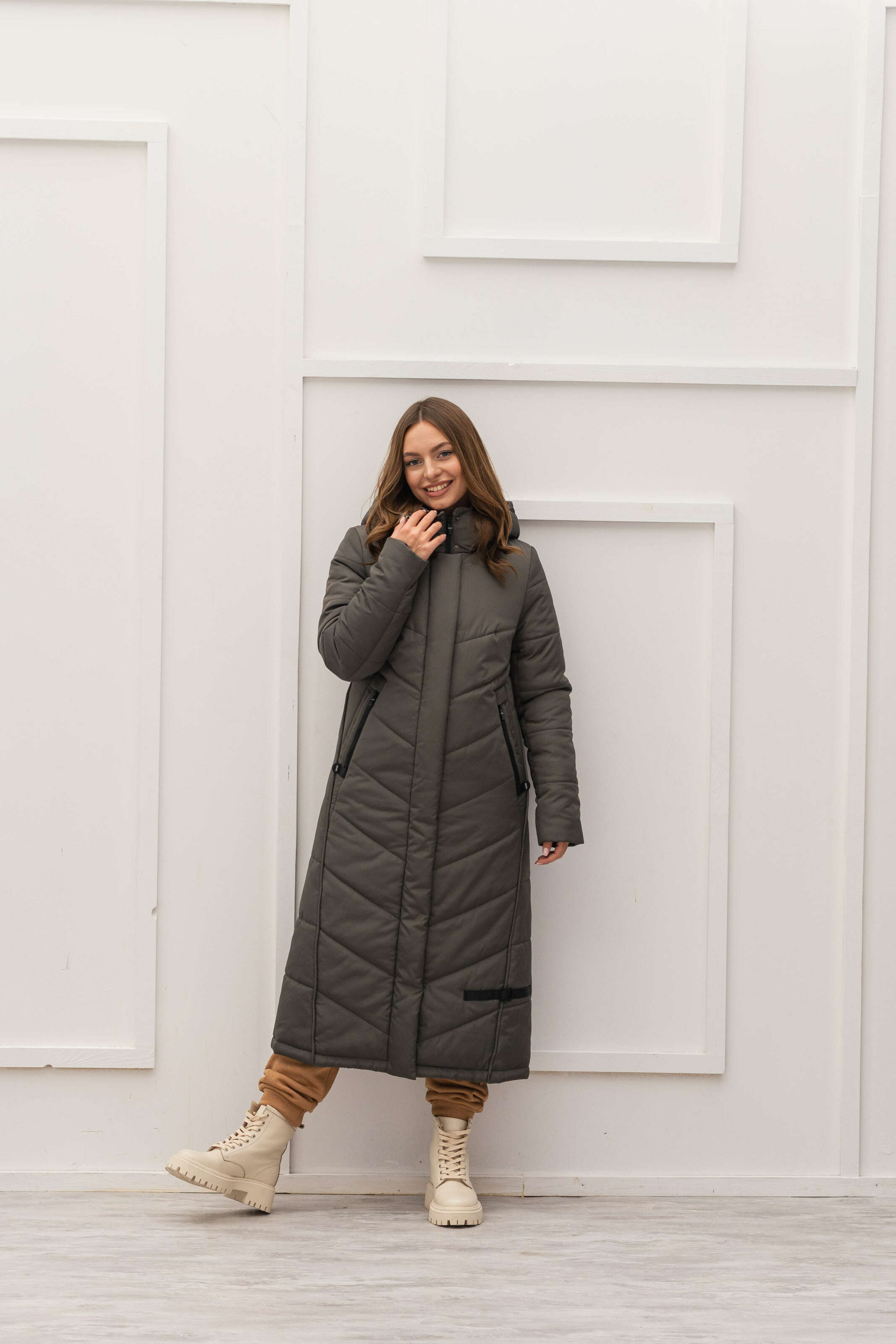 Жіноча зимова куртка ORIGA 228457 48/L Сірий (1022)