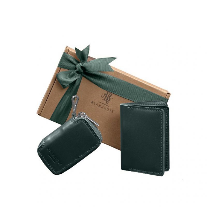 Набір шкіряних аксесуарів BlankNote AUTO 2.0 Зелений