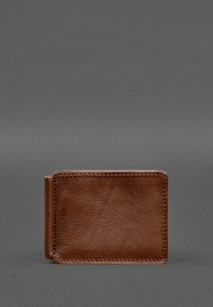 Шкіряне портмоне 13.0 затискач світло-коричневий краст BlankNote