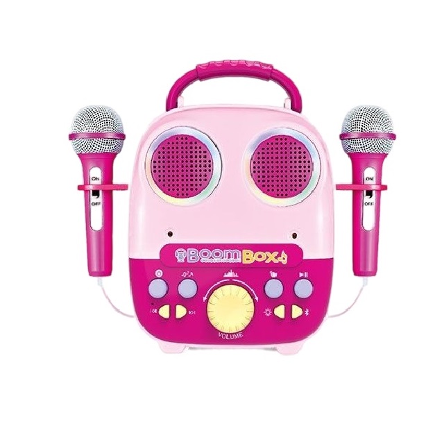 Дитячий іграшковий караоке Yufeng Boom Box USB 27х9х25 см Рожевий (155252)
