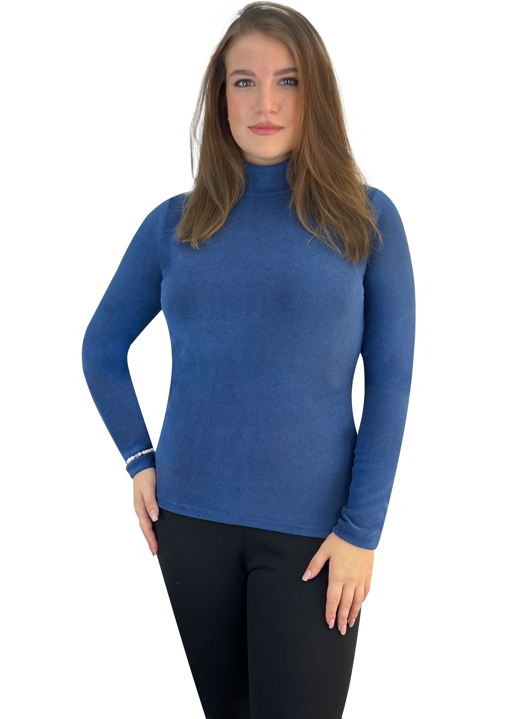 Водолазка жіноча Жемчужина Стилей 25159 44-46 Джинсовий (14096)