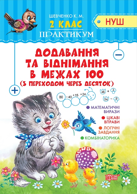 Тетрадь Практикум НУШ 2 клас Додавання та віднімання в межах 100 з переходом через десяток укр Торсинг (05168)