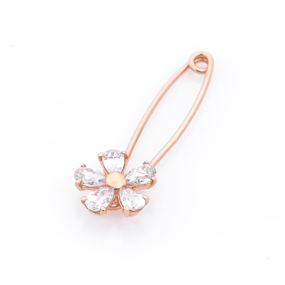 Булавка Квіточка (фіаніт) зак00141 Онікс