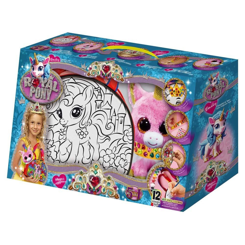 Набір для творчої творчості з фарбами Danko Toys Royal Pony Різнокольоровий (RP-01-08U)