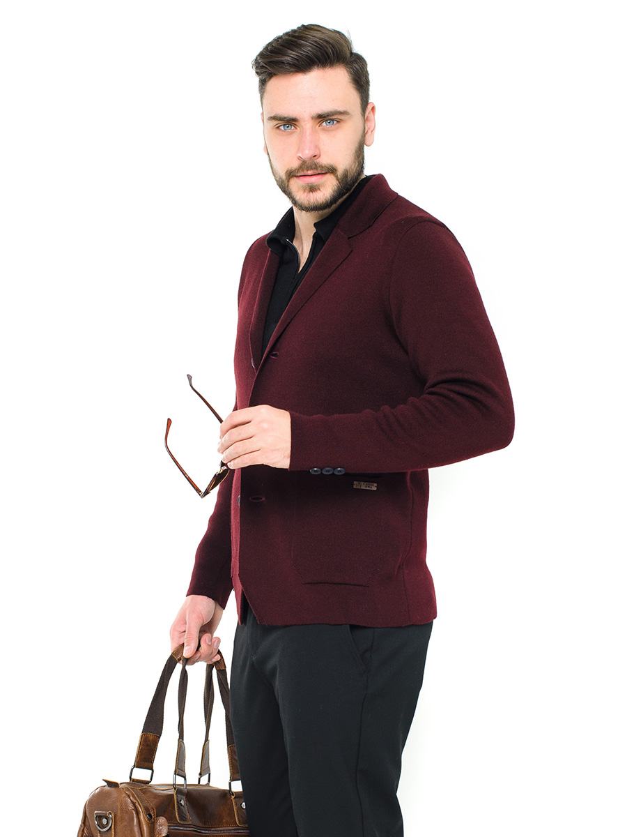 Чоловічий піджак SVTR Бордовий (396 52 бордо)