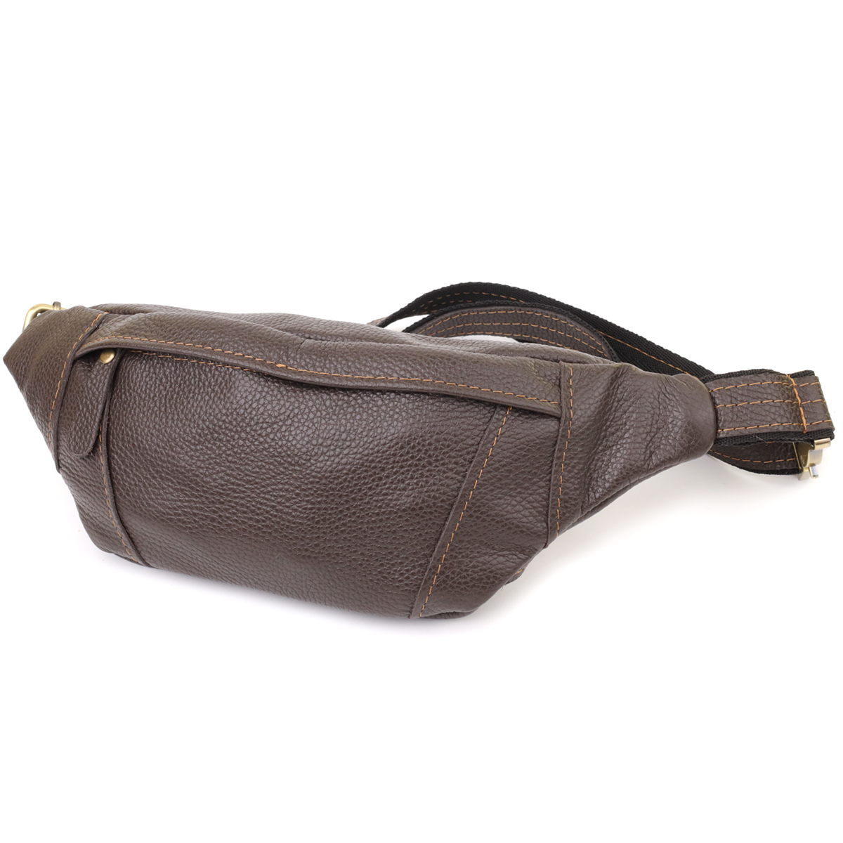 Сумка-бананка для чоловіків SHVIGEL 23128 34х12х4 см Коричневий