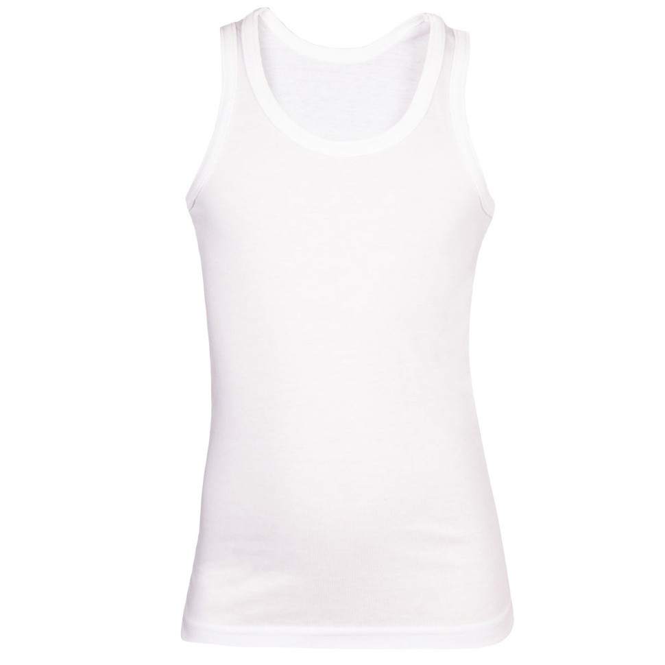 Майка однотонна для хлопчика GABBI Класика Білий 98 (5010)