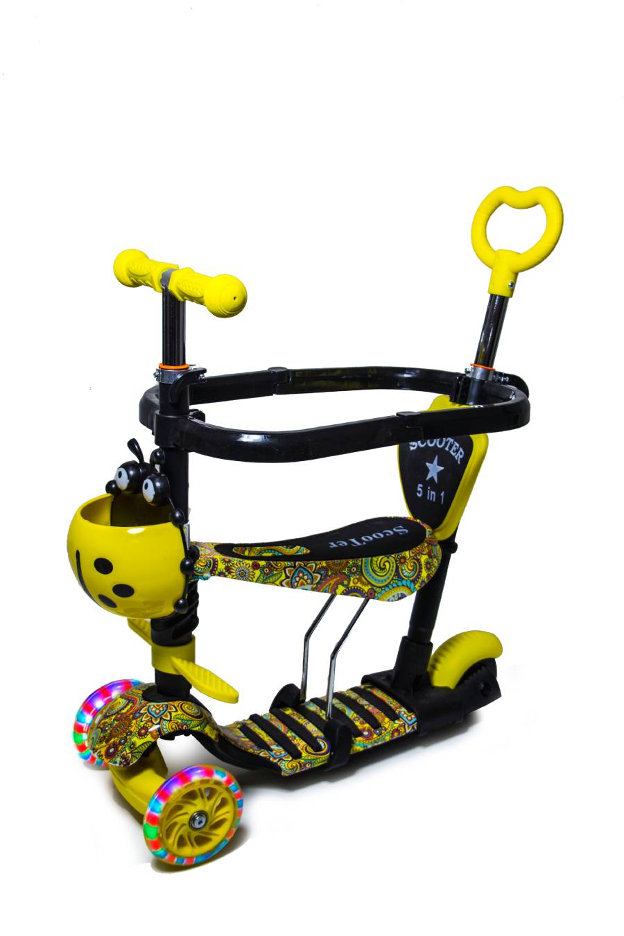 Самокат Scale Sports Божа корівка 5в1 Жовтий (813289254)