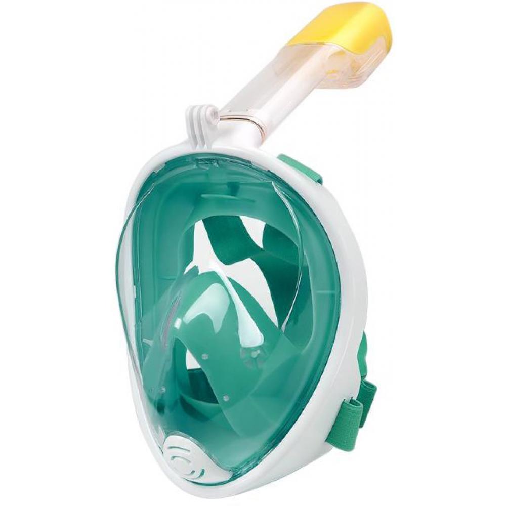 Маска для плавання повнолицева Free Breath M2068G L/XL Бірюзовий (hub_np2_1468_2)