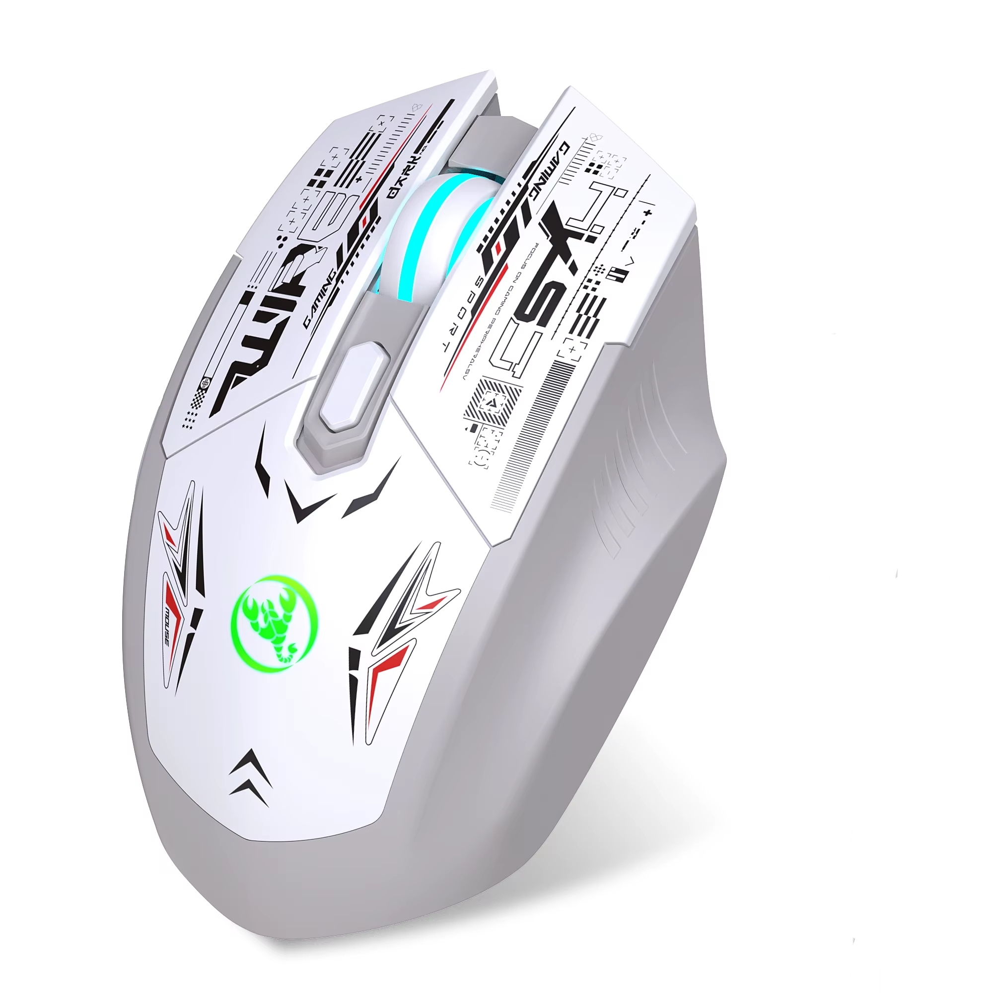 Миша бездротова HYSJ Т38 з акумулятором та підсвічуванням 2,4G Bluetooth White