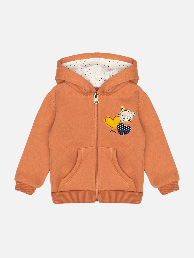 Толстовка для дівчинки 68 теракотовий Pengim ЦБ-00228782