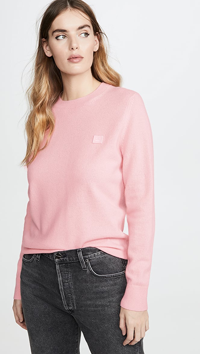 Светр No Brand Mini Kalon Face Crew Knit Blush Pink XS
