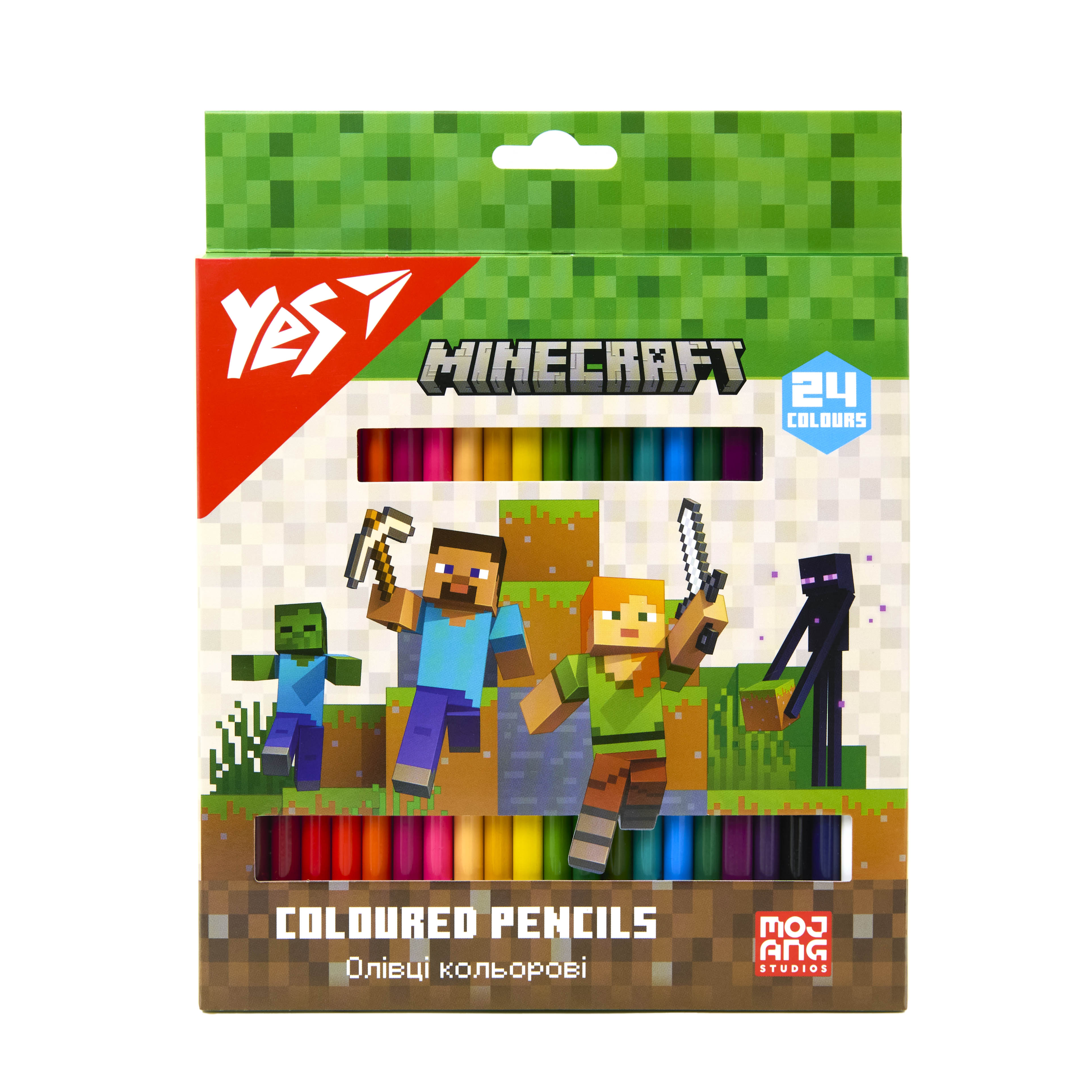 Олівці кольорові YES Minecraft 24 кольорів (290770)