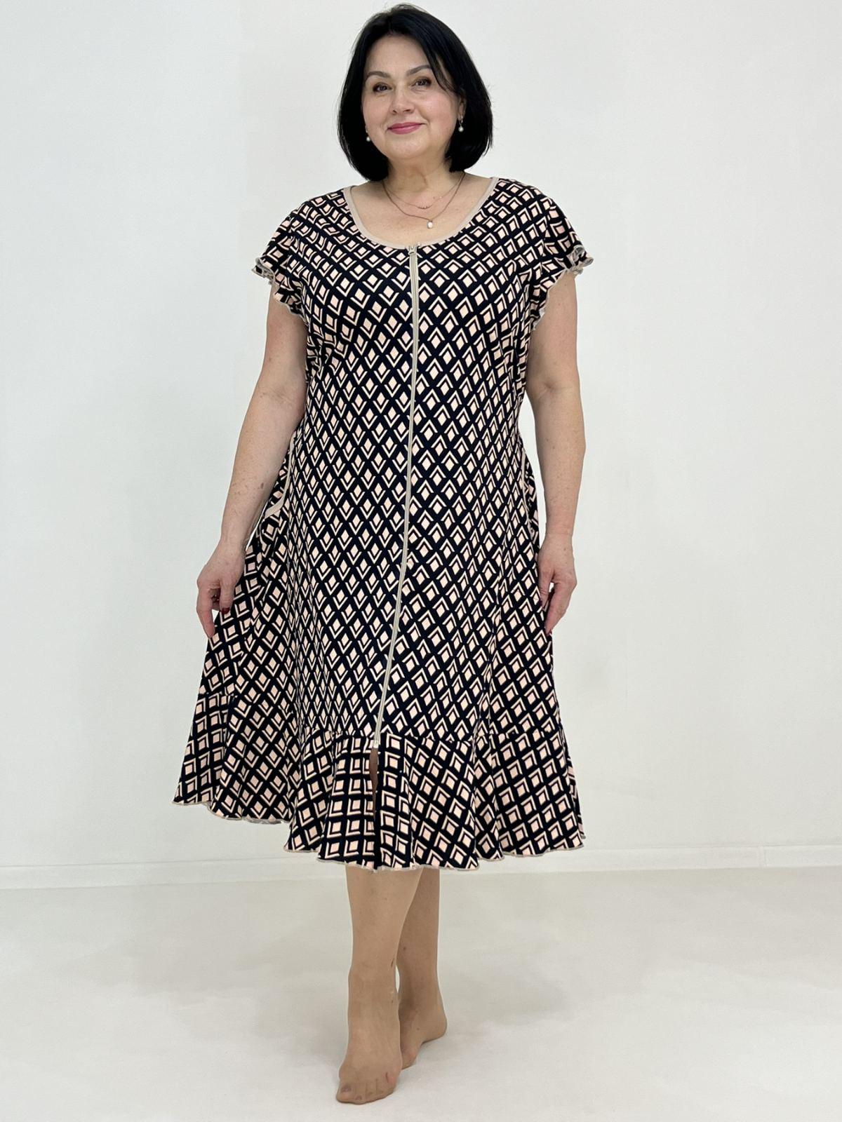 Халат жіночий Triko Ромб 48-50 Різнокольоровий (19427697-1)