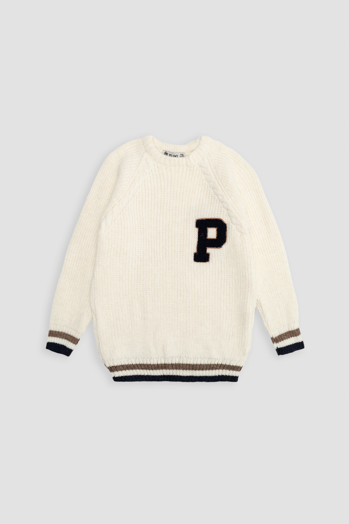 Джемпер для хлопчика Yuki 134 см Молочний ЦБ-00256857 (SKT001011487)